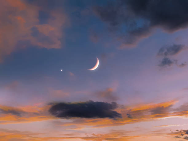 the moon in the morning